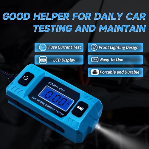 Circuit Fault Tester Car Fuse Tester Automotive Current Tester 20A 48V Automotive Test Tool Blade Checker Car Relay Fuse Checker for Current Circuit Testing (Not Include Battery)