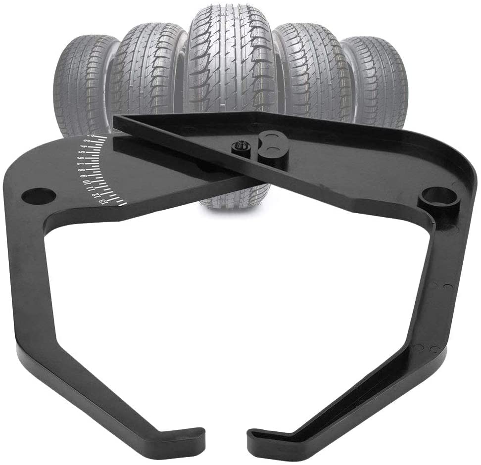 BTMIEY Tire Balancer Rim Width Caliper,Wheel Rim Width Measurement Measuring Tool,Portable Wheel Black Part Tire Balancer Caliper Rim Accurate