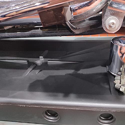SLMOTO Low Profile Motorcycle Oil Drain Pan Tool Fit for Harley Davidson | Black motorcycle oil drain pan tools fluid garage waste container fits for Harley Softail Dyna Sportster Iron 1200 883 - size: Low Profile Oil Drain Pan for Harley