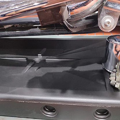 SLMOTO Low Profile Motorcycle Oil Drain Pan Tool Fit for Harley Davidson | Black motorcycle oil drain pan tools fluid garage waste container fits for Harley Softail Dyna Sportster Iron 1200 883 - size: Low Profile Oil Drain Pan for Harley