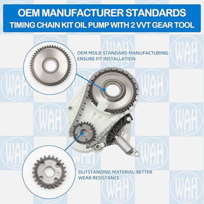 Timing Chain Kit Oil Pump With 2 VVT Gear Tool Compatible With 2012 2013 2014 2015 2016 BMW N20 N26 X4 X5 228 320 328 2.0L 3.0L 11417602646 11417602649