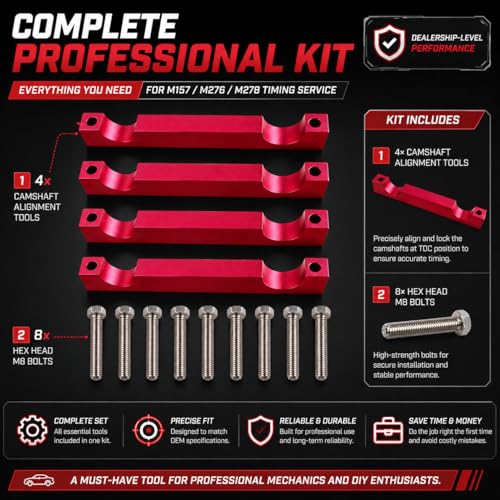 Engine Camshaft Timing Tool Kit for Mercedes-Benz M157, M276, M278 Engines, Cam Alignment & Locking Tool Set