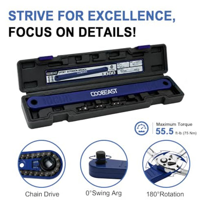 3/8 inch Pro Offset Extension Wrench Impact Wrench Extender Tool Socket Set | Versatile 1/4", 3/8", and 1/2" Square Drive Adapters, Universal Extensions Wrench for Small Tight Spaces Fasteners - color: Blue, size: 16.34inch