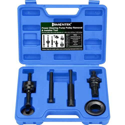 Power Steering Pulley Puller Installer Tool Set, Power Steering Pump Pulley Removal Tool Compatible with Ford, GM, VW and Chrysler Vehicles - color: blue