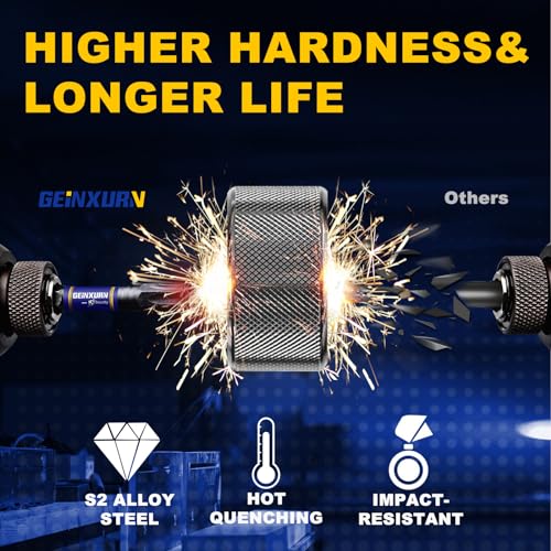 Geinxurn 2 In. Security T25 Impact Magnetic Screwdriver Bit Set, 30 Pieces #25 Torx Head Power Bit Set, S2 Alloy Steel Hollow Star Bit Set - size: 2"-30PCS, style: TT25