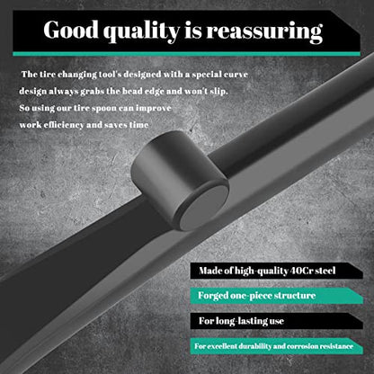2 PCS Tire Mount and Demount Iron, 34645 Tire Iron, Tire Bars for Semi Tires, Tire Changing Tools, Semi Truck Tire Tools, 37In, 3/4 in, Black - size: Upgrade Hardness, 2 PCS 37 in, 3/4 in