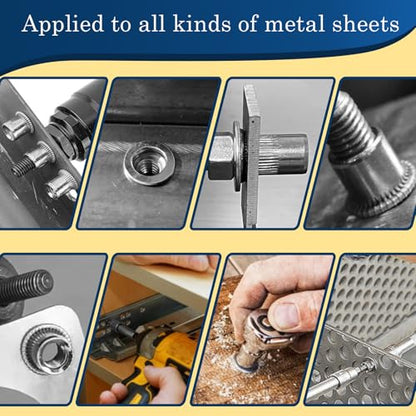 1/4''-20 UNC Rivet Nut, 88Pcs 304 Stainless Steel Flat Head Rivnut Threaded Insert Nutsert - color: Silver, size: SAE 1/4"-20 - 88 Pcs