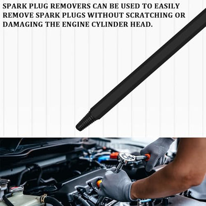 Broken Spark Plug Remover Tool with Left-Hand Thread, 10mm Hex Drive Spark Plug Extractor Socket Set for Car, Truck, and Motorcycle Engine Repair, Professional Automotive Removal Kit