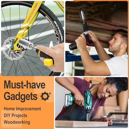 Stocking Stuffers for Men Super Universal Socket Tools Gifts for Men | Grip Set Power Drill Adapter Cool Stuff Gadgets Present Ideas Gift for Dad Husband Him Adults Mens Gifts Christmas for Women - style: A-Universal Socket(Silver)