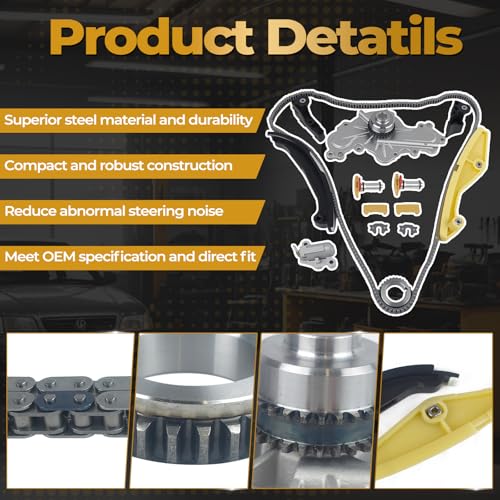 BL3Z-6268-A Timing Chain Kit with Water Pump & Tool kit Compatible with 2011-2019 Ford Explorer/Edge/Taurus/Mustang/Flex 3.5L 3.7L V6 Camshaft Holding and Timing Alignment Tools
