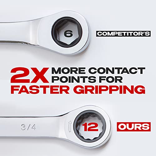 Jaeger 3/4 Inch Ratcheting Wrench with Upgraded 4° Precision and Hardened, Polished Steel for Projects with Tight Spaces - size: 3/4 Inch/SAE