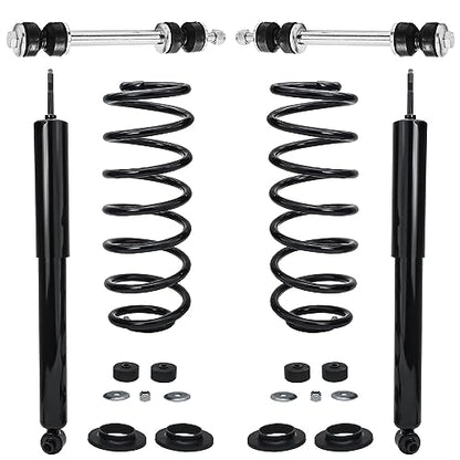 Detroit Axle - Rear Struts and Coil Springs Sway Bars Replacement for 2003-2011 Ford Crown Victoria Mercury Grand Marquis Lincoln Town Car - 4pc Set - size: 4QS48561/ Big strut kit