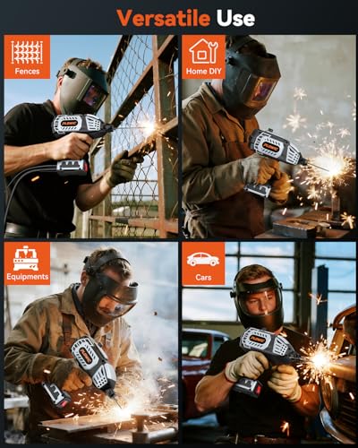 Portable Welding Machine 110V, Portable Handheld Welder with IGBT Inverter 5 Variable Current Adjustment, Electric ARC Stick Welder Gun for 1/16"-1/8" Rods, Carring Case &20 Rods Included - style: MMA120