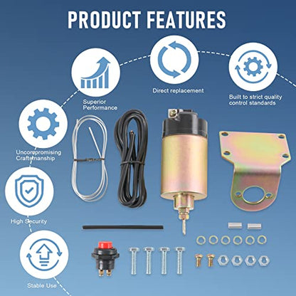 JDMSPEED 60 Pound Shaved Door Handle Trunk Solenoid Popper Kit Street Rod Design to Pop Open The Toughest Doors, Hoods and Trunks 60lb - size: 60lb