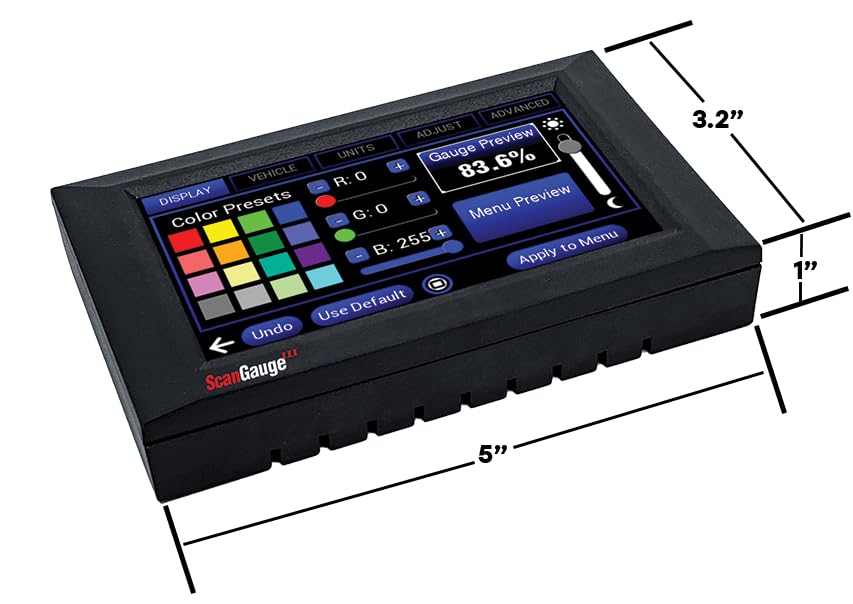 ScanGauge 3 Touch Screen OBD2 Scanner, Digital Gauges & Trip Computer SG3 | Digital Gauges, WiFi Updates, SG3