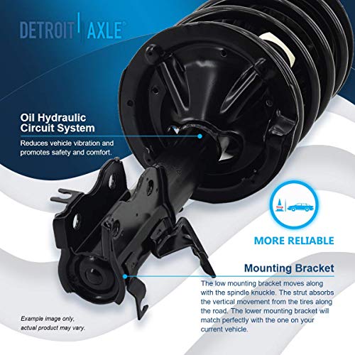 Detroit Axle - 2.5L Front End Suspension Kit for 2002-2006 Nissan Altima 2 | Ready Struts w/Coil Spring Assembly 2 Lower Control Arms w/Ball Joints 2003 2004 2005 Replacement - size: 4CQ2500758/Big Kit
