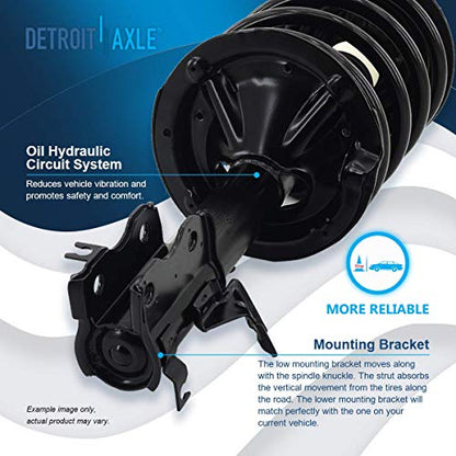 Detroit Axle - 2.5L Front End Suspension Kit for 2002-2006 Nissan Altima 2 | Ready Struts w/Coil Spring Assembly 2 Lower Control Arms w/Ball Joints 2003 2004 2005 Replacement - size: 4CQ2500758/Big Kit