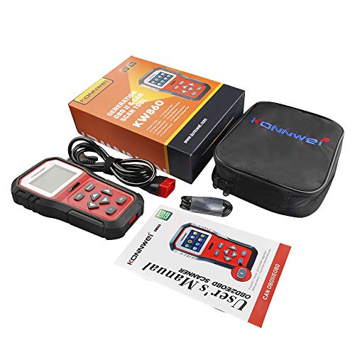 KONNWEI KW860 OBD2 Scanner Car Code Reader Diagnostic Scan Tool with Enhanced Live Data Stream and Upgraded Graphing Battery Status Check Function - color: KW860
