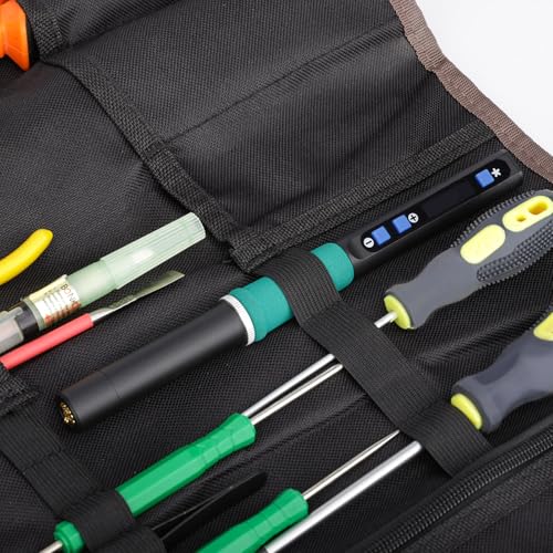 WEP 928D-IV Soldering Iron Kit with Fast Heating with C235 Tip, Dynamic Screen, Compact Digital Soldering Iron with Multi-Functional Cover, Type-C Powering, Sleep Mode, PD and QC Protocols - style: Basic Style
