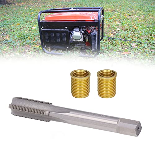 for Spark Plug Thread Hole Repair Tools Metal M12x1.25 Inserts M14x1.25 Tap 14mm Rethreaded Kit M12X1.25 for Spark Plug Thread Repair Kit Insert 12Mm Back Tap Tool