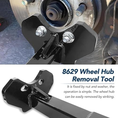 8629 Black Wheel Bearing Hub Removal Tool Kit - Replacement for ATD Tools ATD-8629, Compatible with 5/6/8 Lug Axle Bolt Hubs (Cars & Trucks)