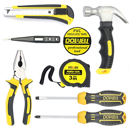 DOWELL Small Mini Tool Set School College Student Kids Dorm Tool Set Kit Home Repair Hand Tools with Tool Box Storage Case Upgraded HYT9 - style: HYT9