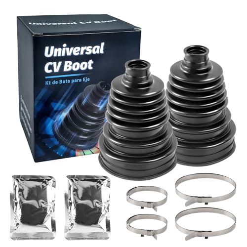 2PCS High quality CV Boot Repair Kit | Fit 26mm-34mm Shafts 25-125mm Height Boot CV Axle Boot Repair Kit Silicone CV Axle Boot Repair Kit - size: Kit 2