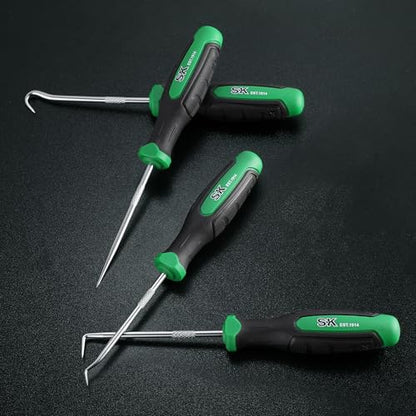 SK 4-Piece Hook and Pick Set, Straight Pick, Offset Pick, 90°Pick and Hook | Ideal for Auto and Electronics Maintenance Tools
