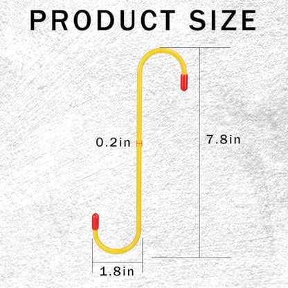 BFXM 2PCS Brake Caliper Hanger Caliper Hangers Hooks with Rubber Tips | Durable Steel, Rust-Proof Automotive Tools for Braking, Axle, Suspension, Herramientas para Extensión de Frenos - color: Yellow with red cap-2PCS
