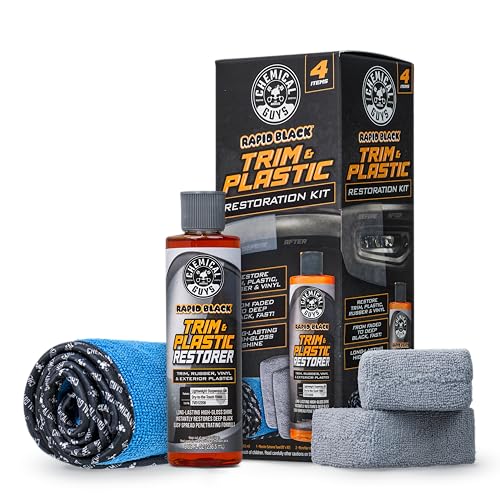 Chemical Guys, Black Trim Restorer Gel Kit for Exterior Plastic & Rubber | Controlled gel restores a deep black finish to faded exterior trim, plastic and vinyl, with an applicator - style: Kit