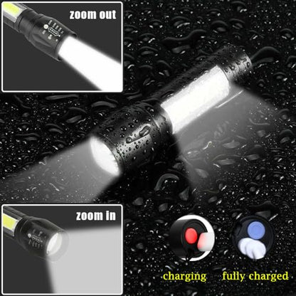 Wrrozz Led Flashlight Rechargeable USB Mini Torch Light, Ultra Brightest Small Flash Light Handheld Pocket Compact Portable Tiny Lamp with Side Lantern, High Powered Tactical Travel Flashlights 1 Pack - size: A-1 pack