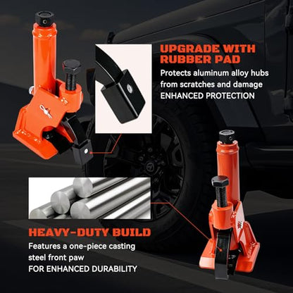 Manual Tire Bead Breaker Tool, Heavy-Duty Rim-Safe Bead Breaker with Rubber Pad for 38–42 Inch Tires, Portable Tire Repair Tool for ATVs, UTVs, Tractors, Trucks & Off-Road Vehicles