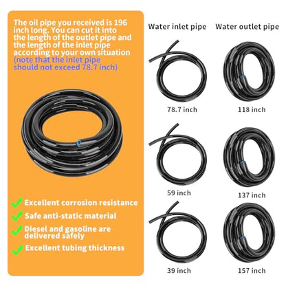 12 V Fuel Gasoline Transfer Pump Kit,Transfers Up to 125 Gallons of Gasoline Diesel Water per hour,Gas Transfer Pump Fit for Vehicles,Boats,Equipment(No Working Temperature During Use) - color: 3 kit-gold