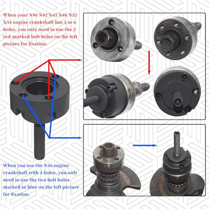 Crankshaft Front Oil Seal Installer and Removal Kit | Front Crankshaft Seal Removal Tool, Compatible with BMW N40, N42, N45, N46, N52, N53, N54 Engines, with Carrying Case