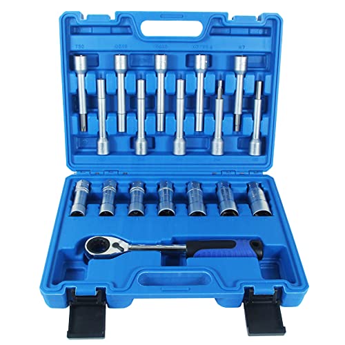 18PCS Steering Hub Suspension Shock Absorber Strut Nut Removal Tool Socket Kit