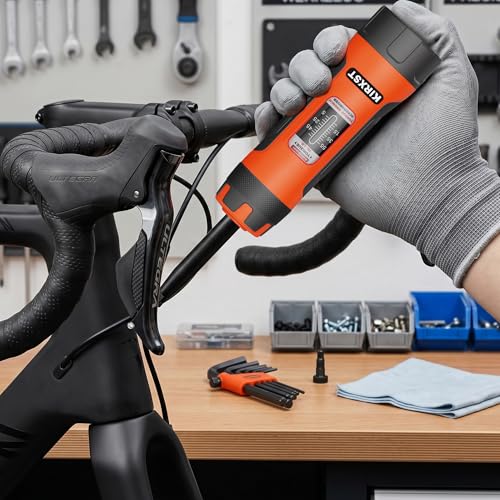 32 PCS 1/4" Drive Long Shank Torque Screwdriver, 5-55 Inch Pound Torque Screwdriver Set with S2 Bits and Socket Adapter for Maintenance, Tools, Bike Repairing and Mounting - size: 5-55 in.-lb. L