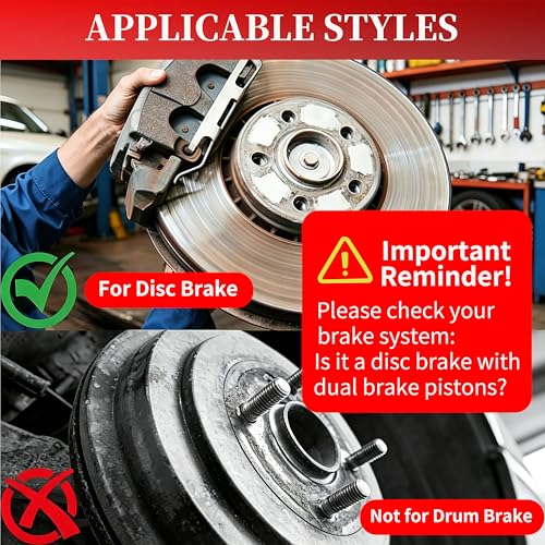 Brake Caliper Compressor, Heavy Duty Brake Caliper Compression Tool for Brake Pad Replacement, Disc Brake Caliper Piston Compressor Tool for Most Cars & Trucks - size: Quad Brake Pad Spreader