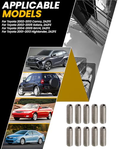Head Bolt Thread Inserts Kit M11 x 1.5, 10PCS for Toyota 2AZFE | Stainless Steel, for Camry 2002-2013, Solara 2002-2005, RAV4 2004-2005, Highlander 2001-2013