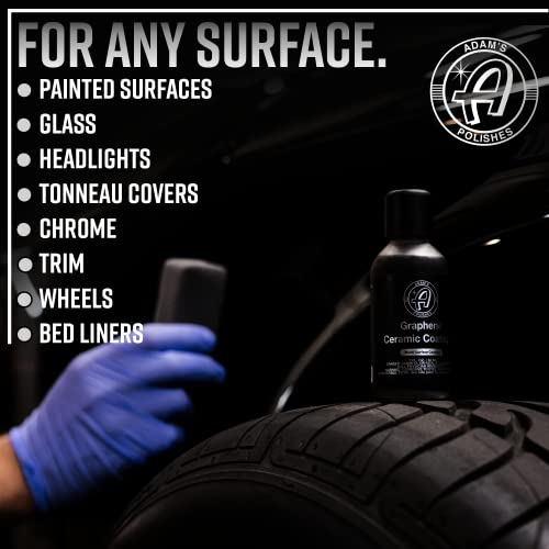 Adam's Polishes UV Graphene Ceramic Coating - 10H Ceramic Coating for Cars W/UV Glow Technology | 7+ Years of Protection | Apply After Car Wash Clay Bar Car Buffer Polisher | Boat RV Motorcycle - size: 60ml