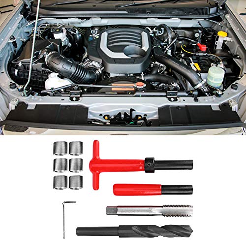 Metric Inserts Kits Thread Repair Tool Kit, M16x2 Thread Repair Kit Stainless Steel Twisted Drill Tap Wrench Threaded, Threaded Insert Tap Insertion Tool for Damaged Thread Repair