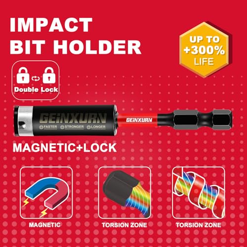 Geinxurn 30 Pieces T9 Impact Tough Magnetic Screwdriver Bit Set, 2 In. #9 Torx Head power Bit Set, S2 Alloy Steel T9 Star Bit - size: 2"-30PCS, style: T9