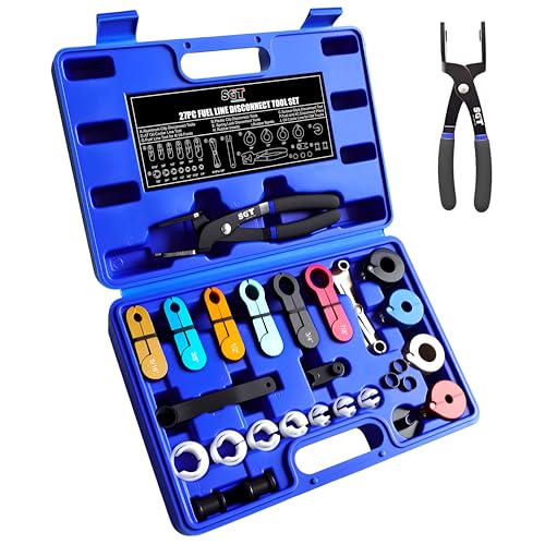 SGT 27pc Master Quick Disconnect Tool Kit, Fuel Line Disconnect Tool Set with Fuel and AC Disconnect Pliers,Fuel Line Removal Tool Set for AC Fuel Line System