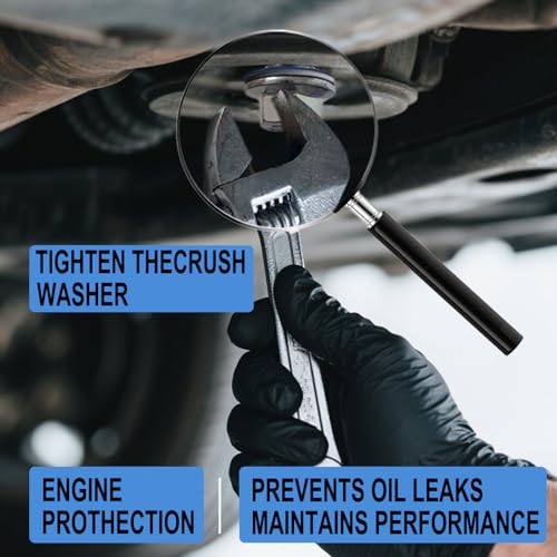 24PCS Dcoecue 90430-12031 Oil Drain Plug Gaskets | For Toyota/Lexus/Scion, Anti-Stick Blue Double-Layer Aluminum M12 Crush Washer, Reliable Oil Drain Plug Washer