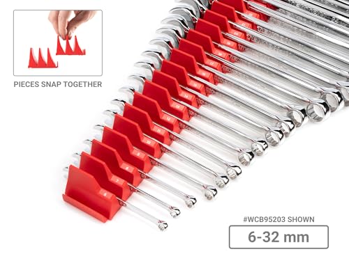 TEKTON Combination Wrench Set, 46-Piece | WCB95303 - size: 46-Piece (1/4-1-1/4 in., 6-32 mm), style: Modular Wrench Organizer