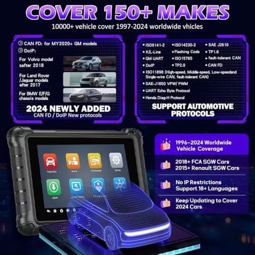 Autel MaxiCheck MX900 Scanner, 2026 Bidirectional Scan Tool with 3000+ Active Tests, All System Diagnosis, CAN FD/Do IP, OE No-IP Limited, Upgrade MK808S MK808BT MX808S MK808Z Same as MK900