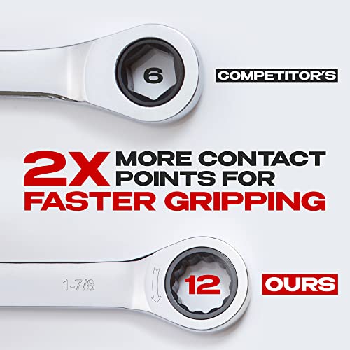 Jaeger 1-7/8 Inch Ratchet Wrench with 120-Tooth Ratcheting Precision and Hardened, Polished Steel for Projects with Tight Spaces - size: 1 7/8 Inch/SAE