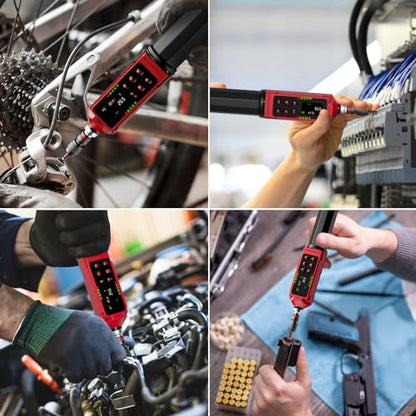 ANPUDS Digital Torque Screwdriver, 1.5-88.5 in-lbs (0.15-10 Nm), ±1% Accuracy 1/4" Drive Inch-Pound Torque Screwdriver Set with Buzzer, Vibration & LED Alerts for Bike, Electronics & Repair - size: 1.5-88.5 in-lbs/0.15-10 Nm