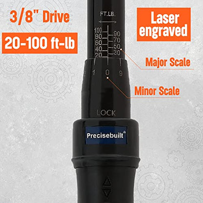 3/8" Drive 20-100 ft-lb Click Tech Torque Wrench - size: 3/8" DR. 20-100 ft-lb