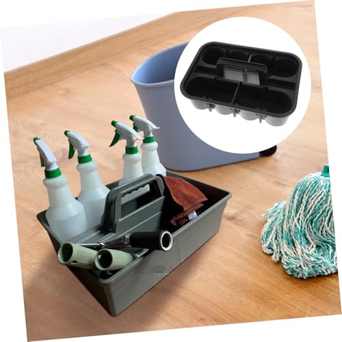 PRETYZOOM Car Detailing Kit Storage Basket Thick Plastic Tool Organizer Handle for Interior Cleaning Professional Rolling Cleaning