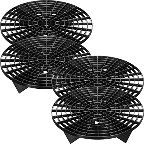 Tallew Car Wash Bucket Insert Grit Traps for Car Washing Detailing Kit Accessories Cleaning Tool Fits 12 Inch Diameter Bucket or 3-5 Gallon(Black,4 Pieces) - color: Black